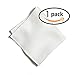 100% White Linen Handmade Pocket Square Handkerchief in Perfect Suit Size