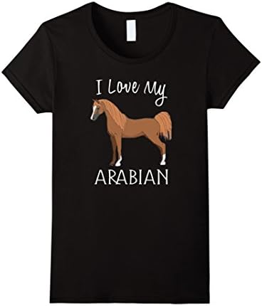 Womens I Love My Arabian T-Shirt Horse Lover Tee XL Black