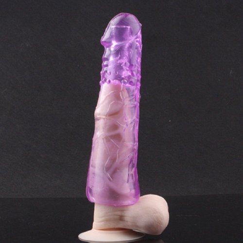 Crystal condom, Penis Extensions, Silicone Extender. Increase your penis size by 2.5 inches