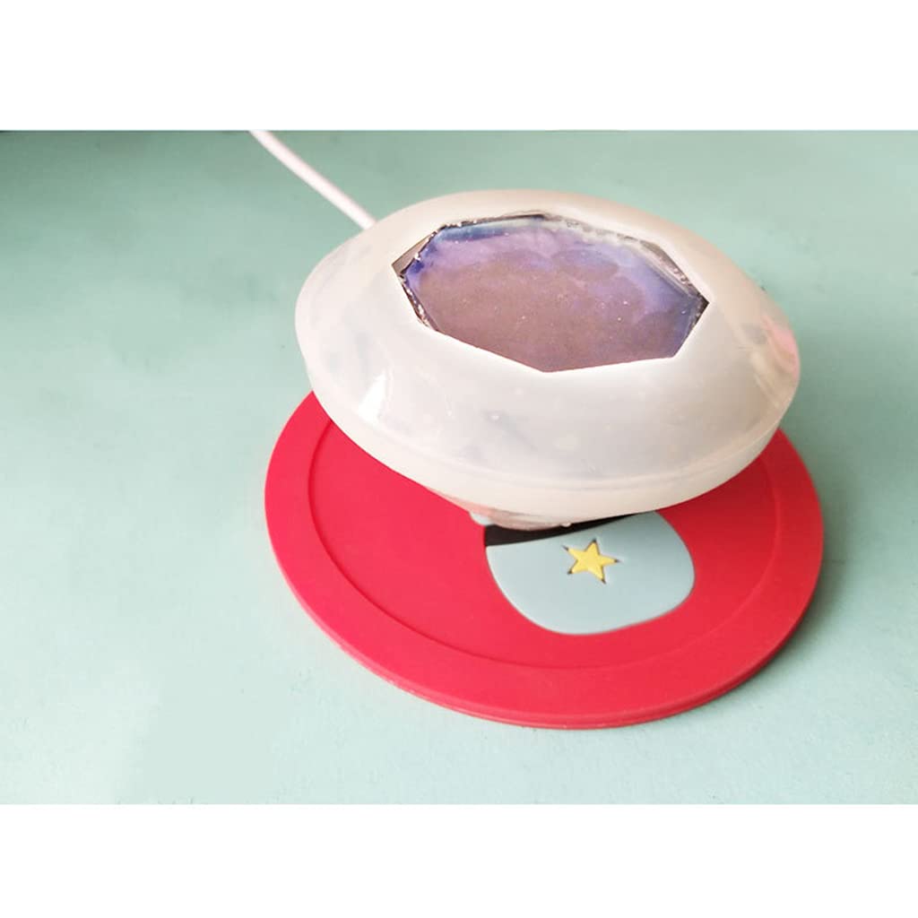vsilay Cartoon USB Coffee Warmer Cup Pad Resin Bubble Remover Mold Heating Silicone Mat Heater Coaster for Resin Curing Tools