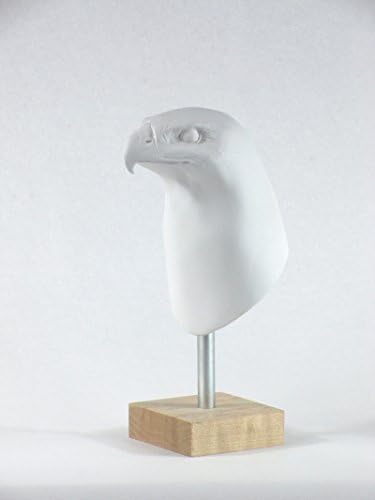 White Hawk Bust Statue