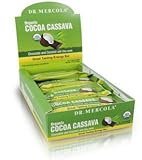Dr Mercola Cocoa Cassava Bars - USDA Certified Organic - Healthy Energy Snacks - With Dark Chocolate + Coconut - Premium Nutritional Supplement -12 bars