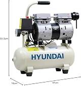 Hyundai 8L Oil Free 550W Portable Quiet Air Compressor 4CFM 100psi view 8