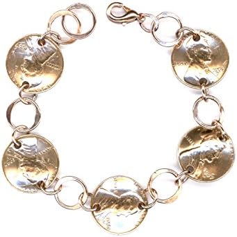1957 Penny Bracelet Handmade Jewelry 60th Birthday Gift for Women Handmade Copper Coin With Chain Links Jewelry Gift Ideas For Her