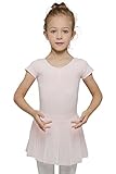 Mdnmd Girls' Short Sleeve Skirted Leotard