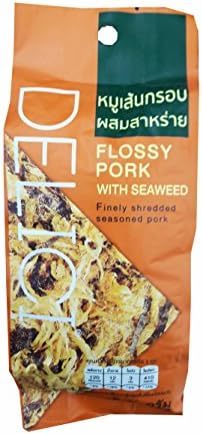 Delici, 4 packs of Delici Flossy Pork with Seaweed. Finely Shredded Seasoned Pork. (30 g/ pack)