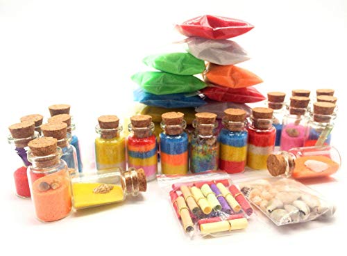 2 Guaishou+Wishing+Bottles+Colorful+Seashells