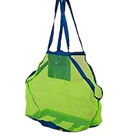 Rrunzfon Beach Bag Foldable Mesh Tote Bag Storage Handbag for Travel Swim Boating Beach Backpack Carry Toys All Sand Away Very Affordable and Durable of Kids Toys