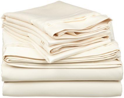 Royal Home Collection 600 Thread Count 100% Egyption Cotton King Sleeper Sofa Bed Sheet Set (76" x 80" + 21") Ivory Solid