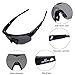 JEPOZRA Riding Glasses Polarized Sports Sunglasses Cycling Glasses for Men Women with 4 Interchangeable Lenes for Ski Running (Black Frame)