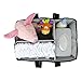 Early Hugs Baby Diaper Caddy Organizer, Nursery Storage, Baby Gift Basket, Gray & Yellow Flowers
