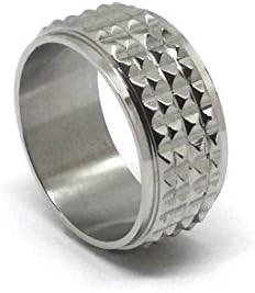 Pyramid Cut Spike Ring - Silver (11)