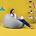 Big Joe Fuf Large Foam Filled Bean Bag Chair with Removable Cover, Fog Lenox, Durable Woven Polyester, 4 feet Big