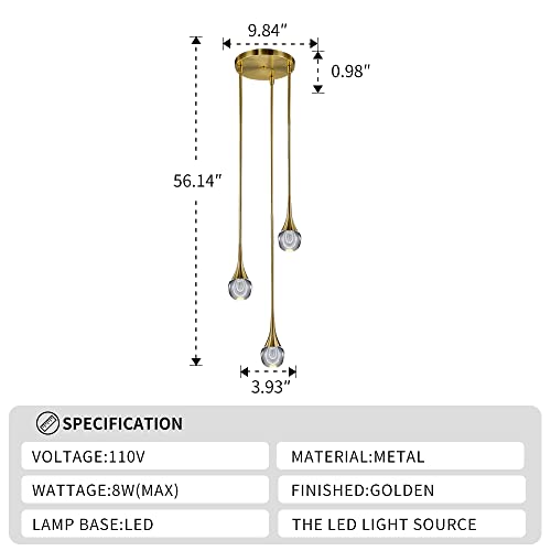 Modern 3Lights Kitchen Island Pendant Lighting, Mini Globe LED Light