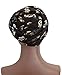 Women Turban Hat Head Wrap - Multi Colour Black African Jersey Magic Headband Turbans Headwrap Tube Scarf Tie Hijab For Hair Muslim Bohemian Boho Chemo Cap