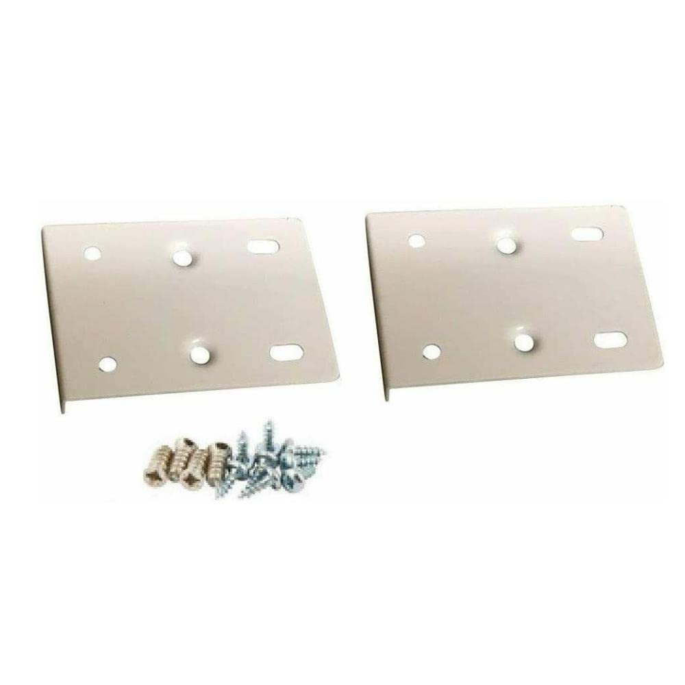 CREAM KITCHEN CUPBOARD DOOR HINGE REPAIR KIT INCLUDES 10 PLATES AND FIXING SCREWS