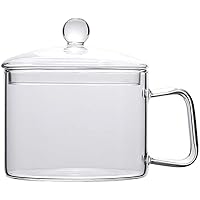 Glass Saucepan with Cover Heatresistant Glass Stovetop Pot and Pan with Lid the Best Handmade Glass Cookware Set Cooktop…