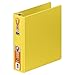 Wilson Jones Heavy Duty Round Ring Binder with Extra Durable Hinge, 2-Inch, Yellow (W364-44-113)