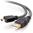 C2G Legrand USB 2.0 A to B Cable, USB Adapter Cable,24 AWG USB Cable, Black USB 2.0 Extension Cable, 16.4 Feet (5 Meters), 1 Count, C2G 29653