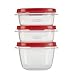 Rubbermaid Easy Find Lids Food Storage Containers, Racer Red, 6-Piece Set