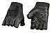 Milwaukee Leather Men's Leather Mesh Combo Fingerless Gloves, Black SH217 (L)