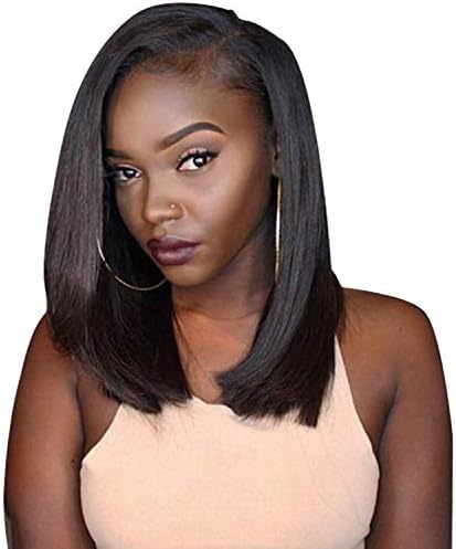 Women Fashion Charming Short Straight Bob Hair Wig for Daily Wear Appointment Party Cosplay Costume Dating Bar Black