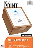 Full Sheet - Best Print Address Labels - 8-1/2