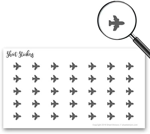 Airplane Airbus Boeing Airline Aircraft, Sticker Sheet 88 Bullet Stickers for Journal Planner Scrapbooks Bujo and Crafts, Item 807761