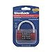 WordLock 63-Millimeter Resettable Choose Your Own Word 5-dial Hardened Steel Shackle Combination Padlock - 100,000 Choices, Red | 128266