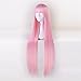 Anime Cosplay Wig 100cm Long Straight Pink Bangs Women Girl' Party Wigs
