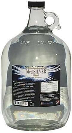 MediSILVER CLEAR Ionic"Colloidal" Silver - 1 Gallon - Glass Jug