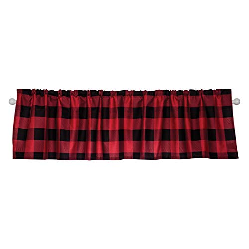 Trend Lab Red and Black Buffalo Check, Window Valance