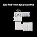 LightingWill 10pcs/Pack L Shape Solderless Snap Down 4Conductor LED Strip Connector for Right Angle Corner or 90 Degree Turning Connection of 10mm Wide 5050 RGB Flex LED Strips