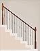 Satin Black 16.1.2 Double Twist Solid Iron Baluster for Staircase Remodel, Box of 5