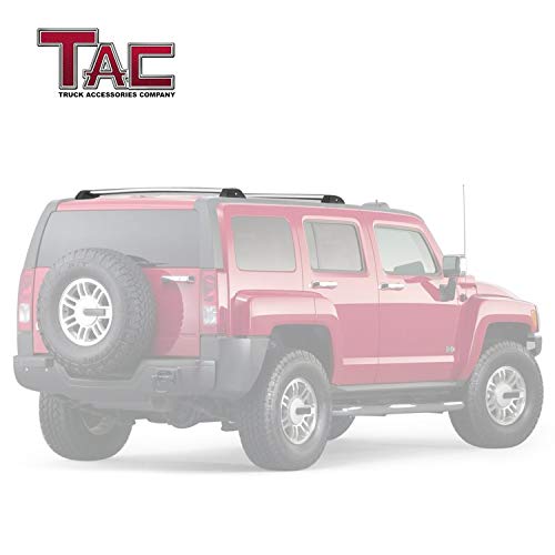 TAC Cross Bars Compatible with 2006-2010 Hummer H3 with Lock System Silver OE Style Aluminum Roof Top Rail Rack Snowboard Kayak Canoe Luggage Carrier