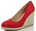 Delicious Women's Parma Round Toe Espadrille Wedge Slip on Sandals