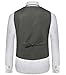 Hanayome Men's Formal Vest Casual Waistcoat Dress Vests Jackets VS05£¨Grey,M