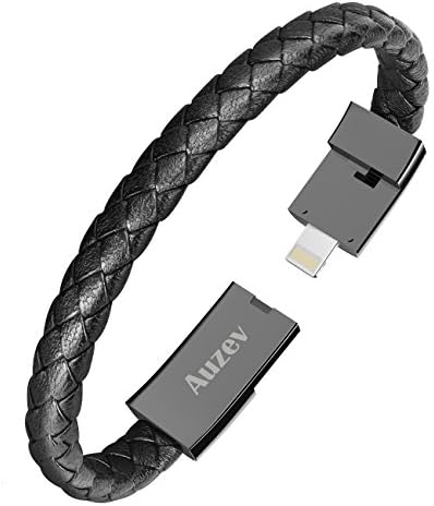 Charging Bracelet Charger Cable Cord Durable Leather Braided Wrist Cuff USB Bracelet for Apple Owners