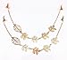 yueton 2pcs Fashion Ladies Athena Olive Branch Tassel Leaf Chain Alligator Clips Barrettes Bobby Pin Hair Clips Bride Headwear Edge Clip Clamps Headbands