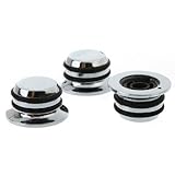 Andoer 3PCS Chromed Metal Knobs Hat Tone Volume Replacement Guitar Parts