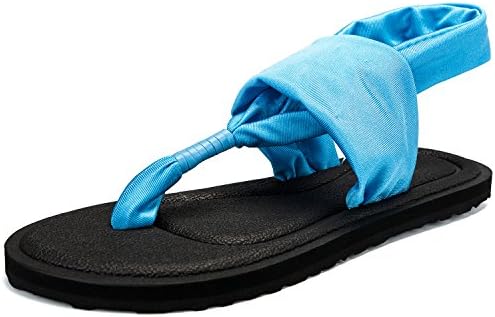 TZTONE Women's Yoga Sling 2 Flip Flop Summer Sandals FF214-Blue-38