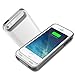 iPhone 5S Battery Case, iPhone 5 Battery Case - Maxboost Atomic S Portable Charger for iPhone 5/5S [MFI Certified] External Protective 2400mAh Battery Charging Juice Power Bank [Glossy White/Silver]