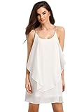 ROMWE Women's Summer Sleeveless Sundress Loose Spaghetti Strap Ruffle Dress