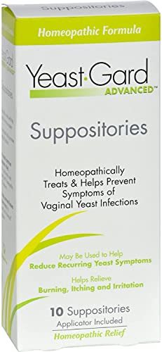 YEAST-GARD ADVANCED HOMEOPATHIC YEAST INFECTION VAGINAL SUPPOSITORIES, 10 COUNT
