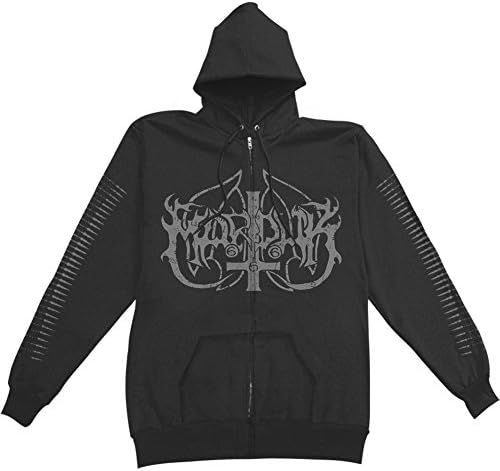 Marduk Men's Panzer Division Zippered Hooded Sweatshirt Black