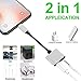 Headphone Adapter,3.5mm Audio Jack+Charge Converter Earphone Adaptor for Phone X/Xs / Xs Max/XR Phone 8/8Plus 7/7 Plus Accessories Headphone Cable Splitter Audio Headphone Cable Earbud Adapter-Silverthumb 1
