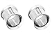 Set of 00G Surgical Steel Ear Gauges, 00 Gauge 10mm Double Flared Saddle Tunnel Plug Earrings