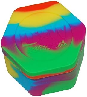 Honeycomb Nonstick Platinum Cured Kitchen Storage Silicone Jar Container - Choose your color! (Rainbow)