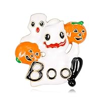 Aguoxing Halloween Brooch Lapel Pins Pumpkin Ghost Pins for Halloween Decor Gift Boys Girls