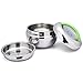 Stainless Steel Double Layer Bento Box, Food Container, Lunch Box with Green Handle
